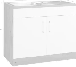 KOCHSTATION Spülenschrank »KS-Colmar« 100 cm, mit Metallgriff