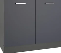 KOCHSTATION Spülenschrank »KS-Milan« Spülenschrank 100 cm, matte oder hochglänzende Fronten