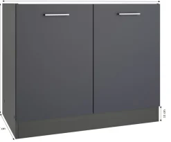 KOCHSTATION Spülenschrank »KS-Milan« Spülenschrank 100 cm, matte oder hochglänzende Fronten