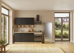KOCHSTATION Spülenschrank »KS-Virginia,neu in verbesserter Ausführung« Stauraum, Softclose, ohne Armatur,Breite 100 cm, inklusive Einbauspüle, Soft-Close
