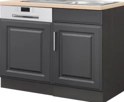 KOCHSTATION Spülenschrank »KS-Stockholm« hochwertige MDF-Fronten