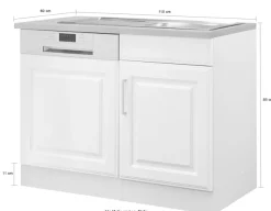 KOCHSTATION Spülenschrank »KS-Stockholm« hochwertige MDF-Fronten