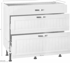 KOCHSTATION Unterschrank »KS-Cara« Breite 90 cm, mit Vollauszügen und Soft-Close-Funktion