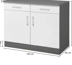 KOCHSTATION Unterschrank »KS-Paris« Breite 100 cm