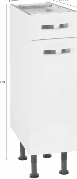 KOCHSTATION Unterschrank »KS-Cara« Breite 30 cm, mit Vollauszug und Soft-Close-Funktion