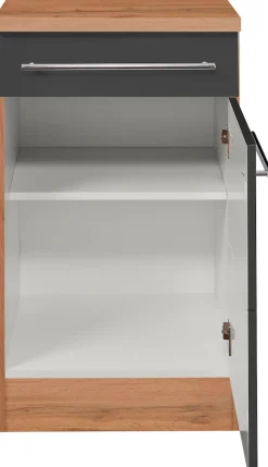 KOCHSTATION Unterschrank »KS-Wien« Breite 50 cm, mit 1 Tür und 1 Schubkasten