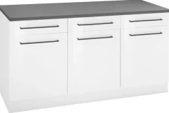 KOCHSTATION Unterschrank »KS-Tulsa« 150 cm breit, 3 Schubkästen, 3 Türen, auch als Sideboard verwendbar
