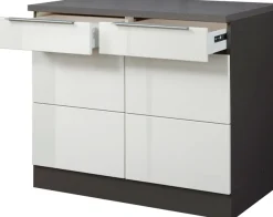 KOCHSTATION Unterschrank »KS-Brindisi« 100 cm breit, viel Stauraum