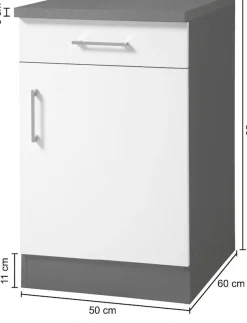KOCHSTATION Unterschrank »KS-Paris« Breite 50 cm