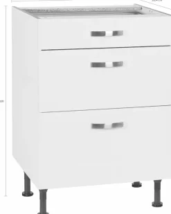 KOCHSTATION Unterschrank »KS-Cara« Breite 60 cm, mit Vollauszügen und Soft-Close-Funktion