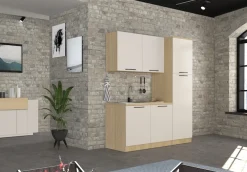 KOCHSTATION Vorratsschrank »Luna, Hochschrank, Küchenvorratsschrank, Speiseschrank, Made in Italy« B/T/H: 60×60×214,5 cm, mit 6 großzügigen Fächern