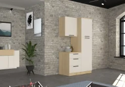 KOCHSTATION Vorratsschrank »Luna, Hochschrank, Küchenvorratsschrank, Speiseschrank, Made in Italy« B/T/H: 60×60×214,5 cm, mit 6 großzügigen Fächern