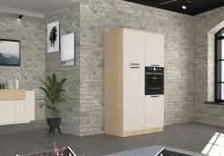 KOCHSTATION Vorratsschrank »Luna, Hochschrank, Küchenvorratsschrank, Speiseschrank, Made in Italy« B/T/H: 60×60×214,5 cm, mit 6 großzügigen Fächern