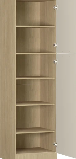 KOCHSTATION Vorratsschrank »Luna, Hochschrank, Küchenvorratsschrank, Speiseschrank, Made in Italy« B/T/H: 60×60×214,5 cm, mit 6 großzügigen Fächern