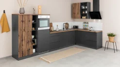 KOCHSTATION Winkelküche »KS-Bruneck« Stellbreite 380/180 cm breit, Ceran oder Induktionskochfeld, MDF