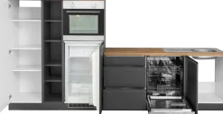 KOCHSTATION Winkelküche »KS-Bruneck« Stellbreite 380/180 cm breit, Ceran oder Induktionskochfeld, MDF