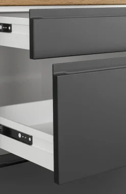 KOCHSTATION Winkelküche »KS-Bruneck« Stellbreite 380/180 cm breit, Ceran oder Induktionskochfeld, MDF
