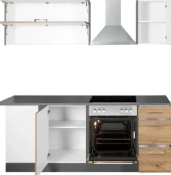 KOCHSTATION Winkelküche »KS-Colmar« ohne E-Geräte, Stellbreite 210/210 cm
