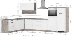 KOCHSTATION Winkelküche »KS-Lana« Stellbreite 240/360 cm, wahlweise mit E-Geräten
