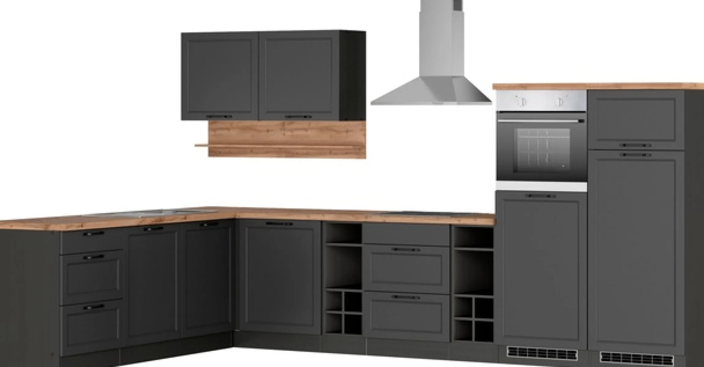 KOCHSTATION Winkelküche »KS-Lana« Stellbreite 240/360 cm, wahlweise mit E-Geräten