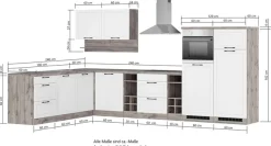 KOCHSTATION Winkelküche »KS-Lana« Stellbreite 240/360 cm, wahlweise mit E-Geräten