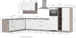 KOCHSTATION Winkelküche »KS-Lana« Stellbreite 240/380 cm, wahlweise mit E-Geräten