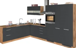 KOCHSTATION Winkelküche »KS-Luhe« Stellbreite 240x330 cm, wahlweise mit oder ohne E-Geräten, MDF-Fronten