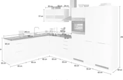 KOCHSTATION Winkelküche »KS-Luhe« Stellbreite 240x330 cm, wahlweise mit oder ohne E-Geräten, MDF-Fronten
