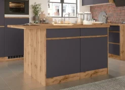 KOCHSTATION Winkelküche »KS-Riesa« Stellbreite 490/153 cm, wahlweise mit Induktionskochfeld