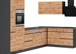 KOCHSTATION Winkelküche »KS-Riesa« Stellbreite 330/180 cm, ohne E-Geräte