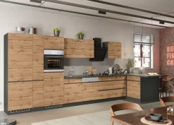 KOCHSTATION Winkelküche »KS-Riesa« Stellbreite 490/153 cm, ohne E-Geräte