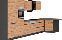 KOCHSTATION Winkelküche »KS-Riesa« Stellbreite 490/153 cm, ohne E-Geräte