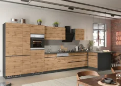 KOCHSTATION Winkelküche »KS-Riesa« Stellbreite 490/153 cm, ohne E-Geräte