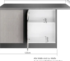 KOCHSTATION Winkelküche »KS-Riesa« Stellbreite 340x150 cm, wahlweise mit oder ohne E-Geräte