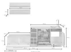KOCHSTATION Winkelküche »KS-Samos« Stellbreite 300x250 cm, wahlweise mit E-Geräten und Induktionskochfeld