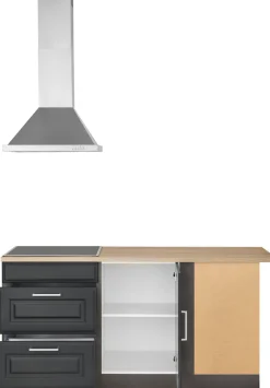 KOCHSTATION Winkelküche »KS-Stockholm – Küche mit hochwertiger und detailreicher Landhausfront« Stellbreite 260x170 cm, wahlweise mit E-Geräten, MDF-Fronten