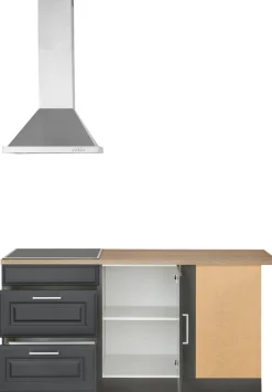 KOCHSTATION Winkelküche »KS-Stockholm – Küche mit hochwertiger und detailreicher Landhausfront« Stellbreite 290x170 cm, wahlweise mit E-Geräten, MDF-Fronten