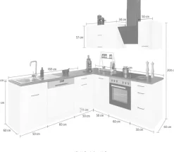 KOCHSTATION Winkelküche »KS-Trier« ohne E-Geräte, Stellbreite 220/220 cm