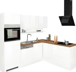 KOCHSTATION Winkelküche »KS-Virginia,neu in verbesserter Ausführung« Arbeitsplatte 38 mm stark, Stauraum, Softclose,Stellbreite 230/190 cm, Soft-Close,wahlweise mit Induktion