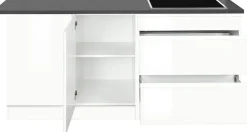 KOCHSTATION Winkelküche »KS-Virginia,neu in verbesserter Ausführung« Arbeitsplatte 38 mm stark, Stauraum, Softclose,Stellbreite 290/180 cm, Soft-Close, ohne E-Geräte