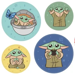 Komar Fensterbild »Fenstersticker - Grogu - Padawan - Größe 30 x 30 cm« 33 x 30 cm, 2 Bogen