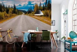 Komar Fototapete »Atlin Road - Größe 368 x 254 cm« bedruckt glatt Wohnzimmer, Schlafzimmer