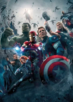 Komar Fototapete »Avengers-Age-of-Ultron-Movie-Poster - Größe 184 x 254 cm« bedruckt glatt Kinderzimmer