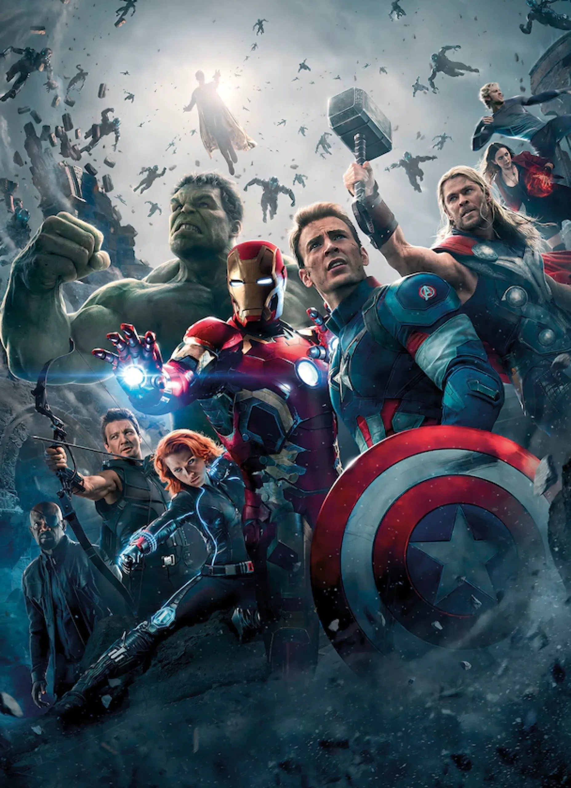 Komar Fototapete »Avengers-Age-of-Ultron-Movie-Poster - Größe 184 x 254 cm« bedruckt glatt Kinderzimmer