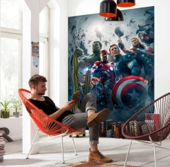 Komar Fototapete »Avengers-Age-of-Ultron-Movie-Poster - Größe 184 x 254 cm« bedruckt glatt Kinderzimmer