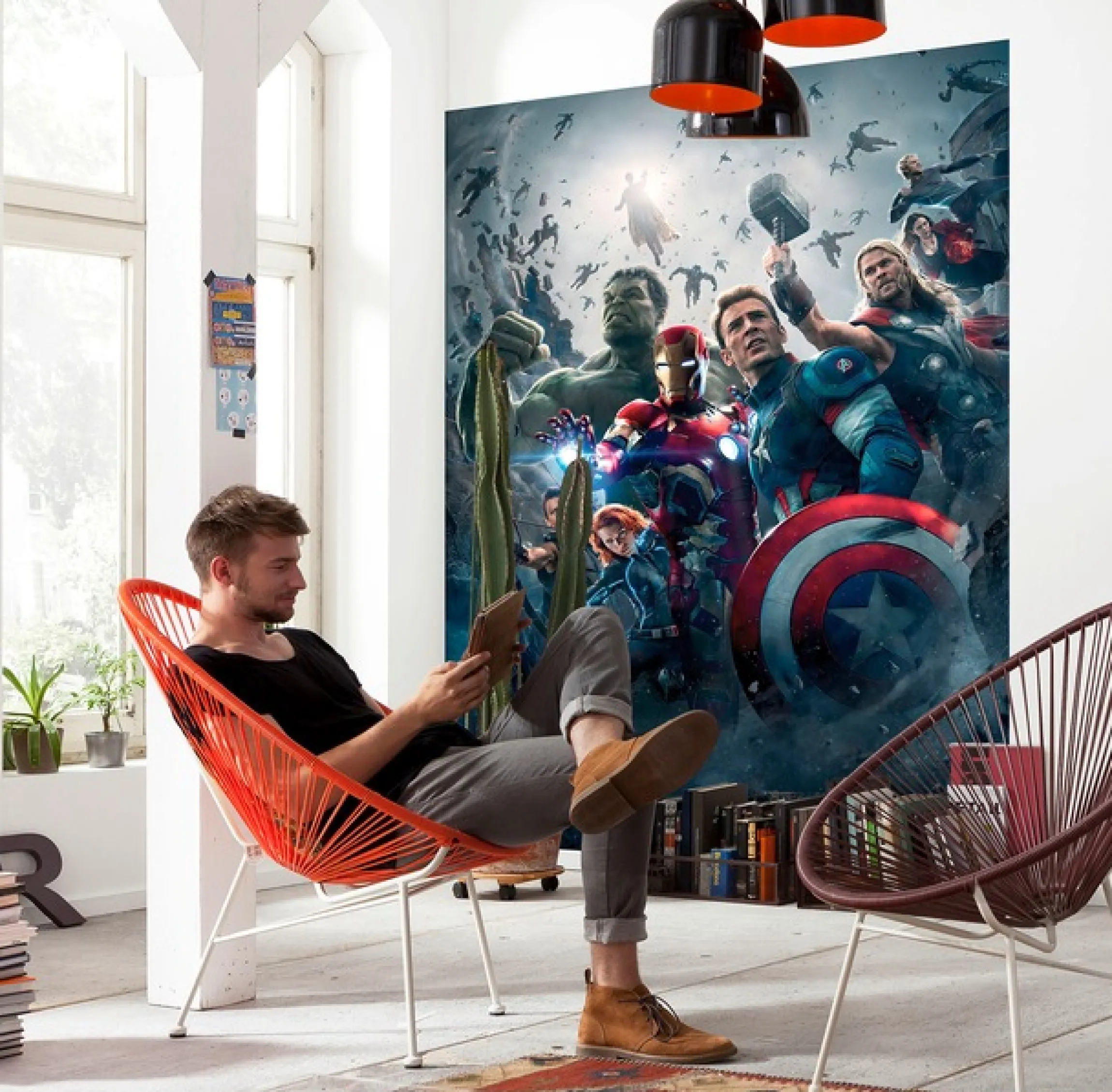 Komar Fototapete »Avengers-Age-of-Ultron-Movie-Poster - Größe 184 x 254 cm« bedruckt glatt Kinderzimmer