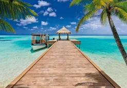 Komar Fototapete »Beach Resort - Größe 368 x 254 cm« bedruckt glatt Wohnzimmer, Schlafzimmer