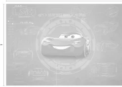 Komar Fototapete »Cars3 Blueprint - Größe 368 x 254 cm« bedruckt glatt Kinderzimmer