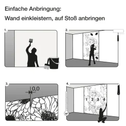 Komar Fototapete »Digitaldruck Vlies -Climber Canopy - Größe 300 x 250 cm« bedruckt | floral | geblümt | gemustert | tropisch glatt Wohnzimmer, Schlafzimmer