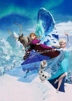 Komar Fototapete »Digitaldruck Vlies -Frozen Elsas Magic - Größe 200 x 280 cm« bedruckt glatt Kinderzimmer